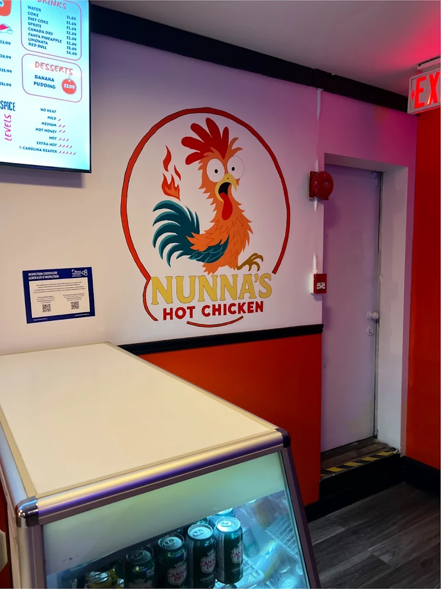 Menu, NUNNA'S HOT CHICKEN
