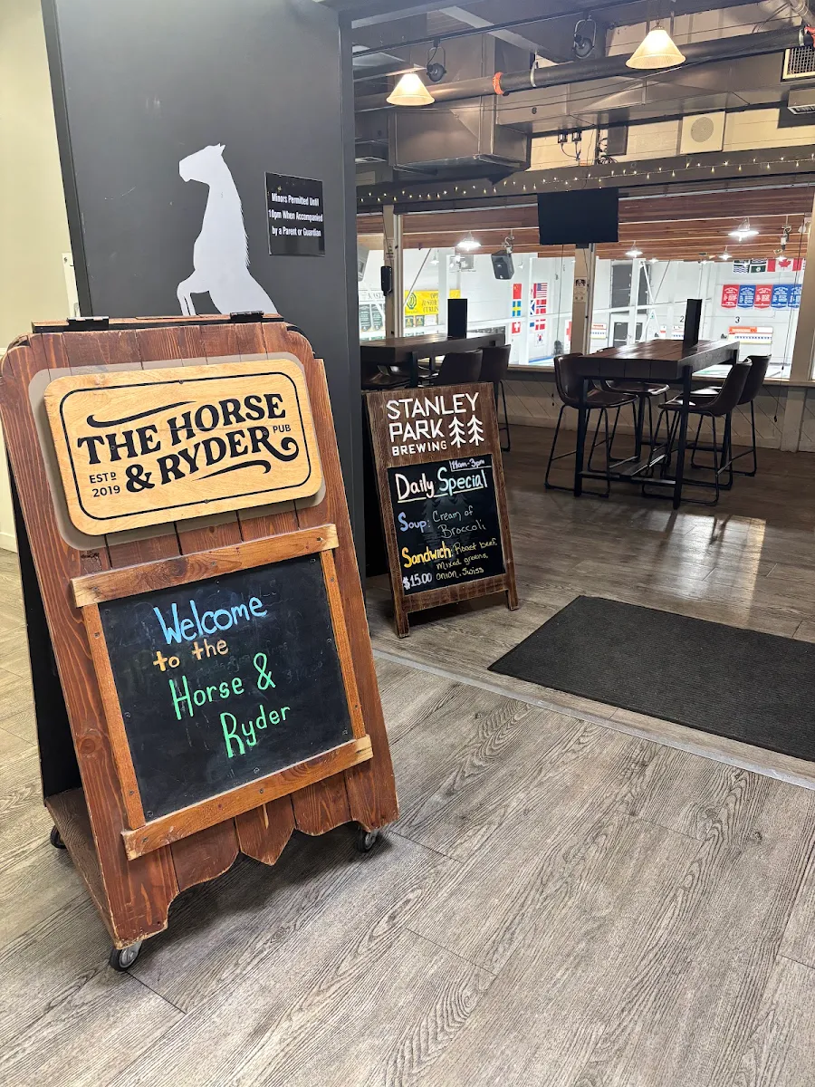 Menu, The Horse and Ryder Pub
