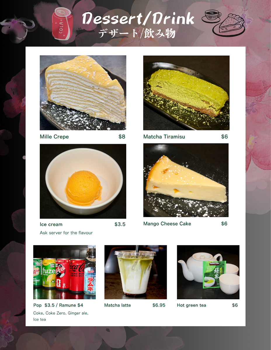 Menu, Chaya