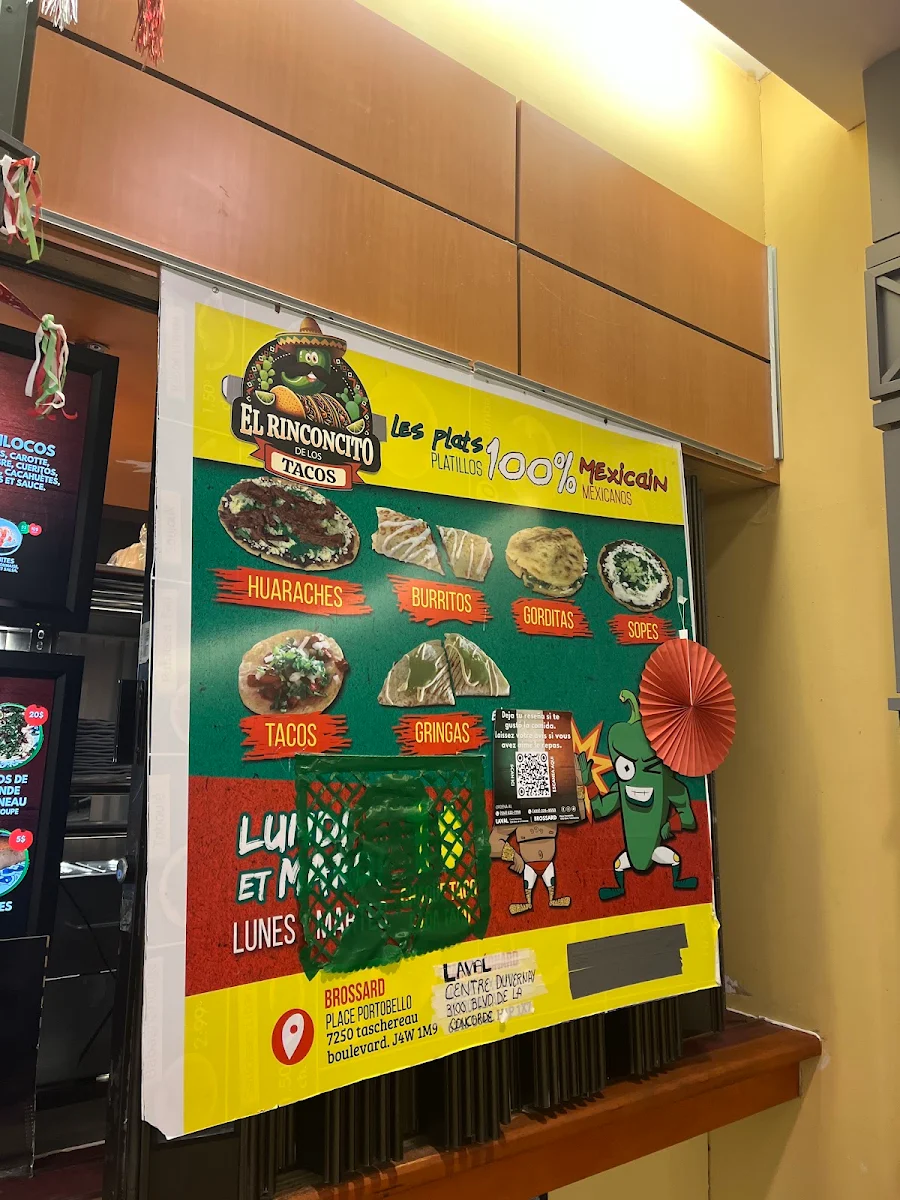 Menu, Le petit coin des Tacos