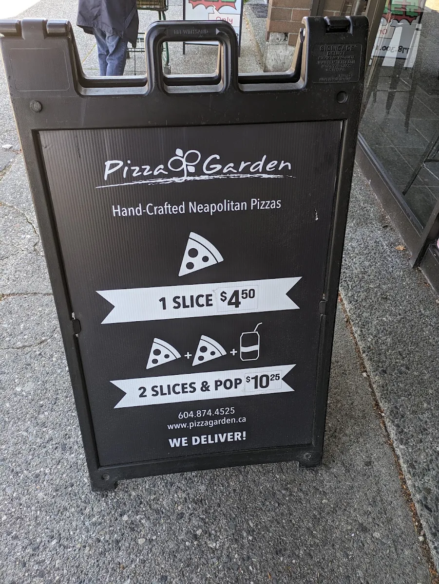 Menu, Pizza Garden Main St.