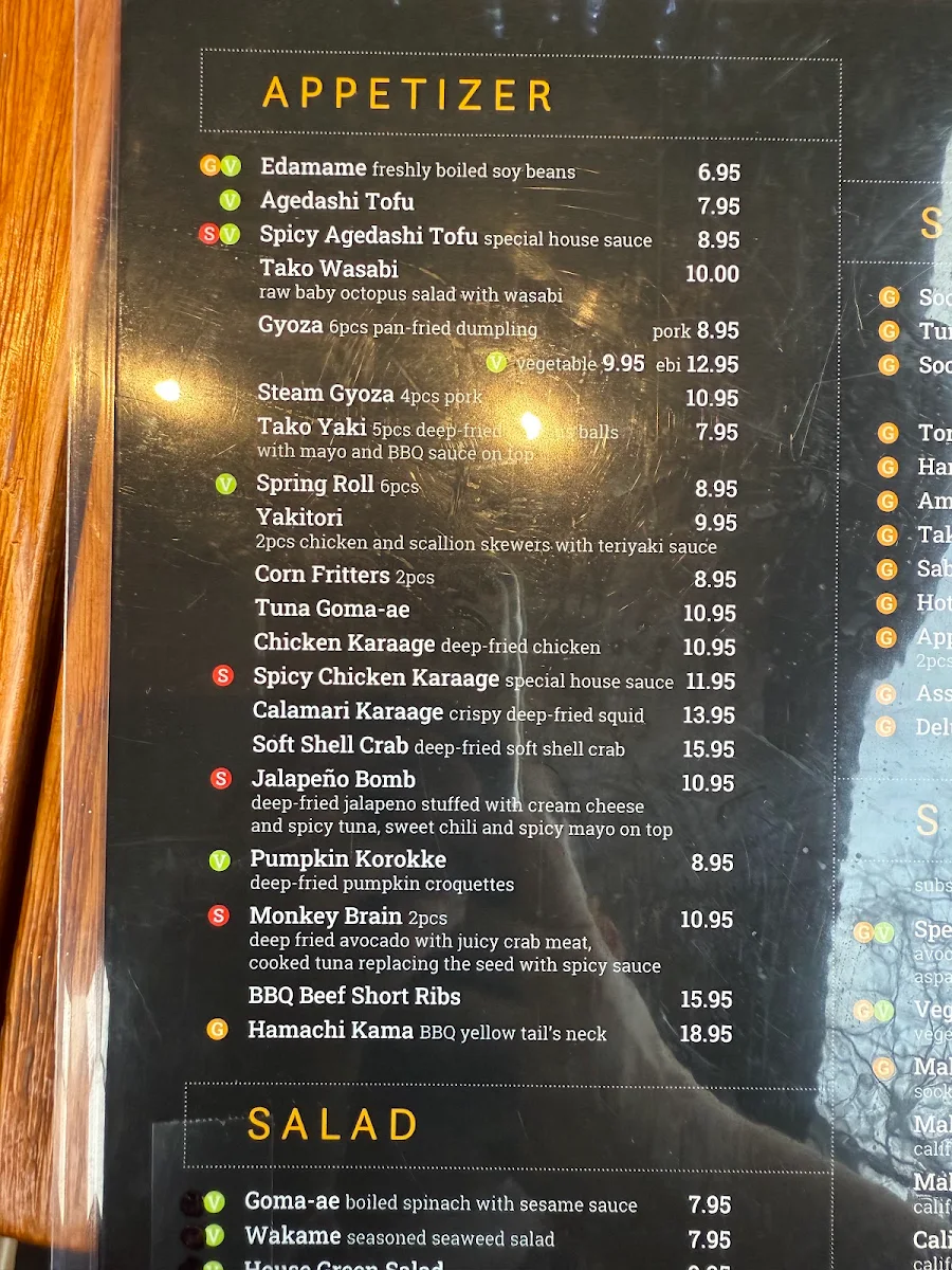 Menu, Hi-Nippon Japanese Restaurant