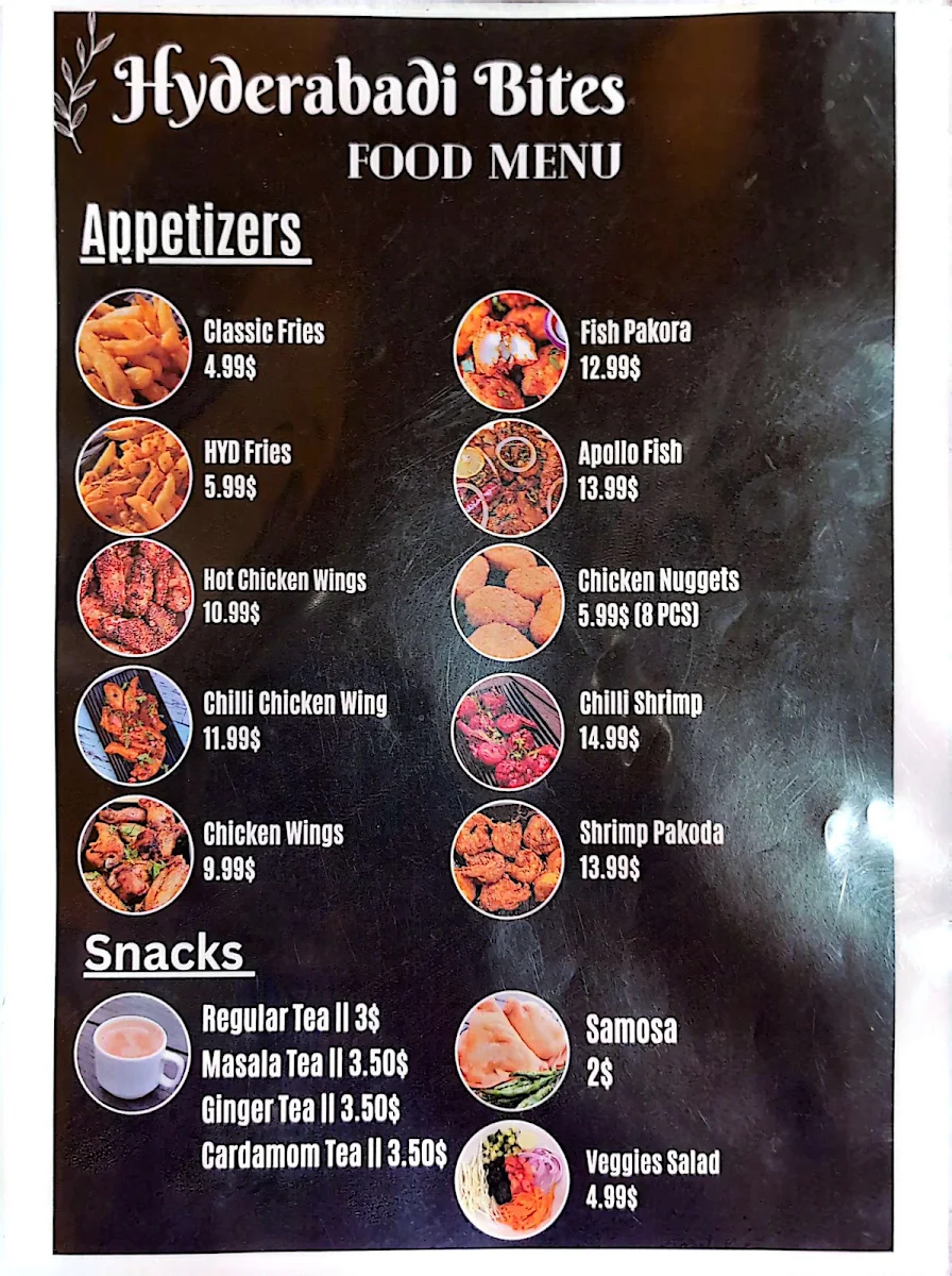 Menu, HYDERABADI BITES