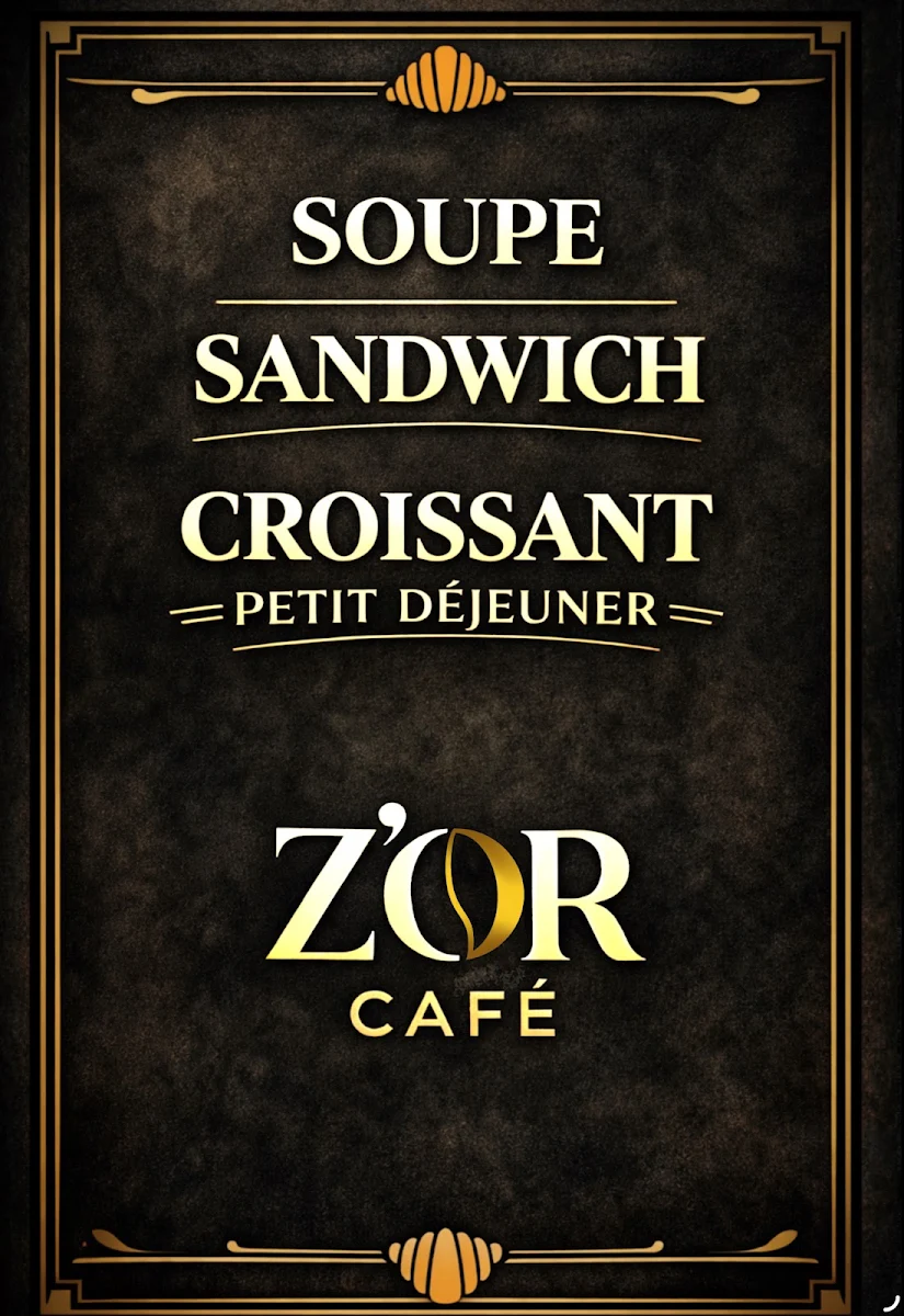 Menu, ZOR CAFÉ