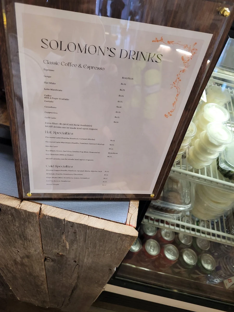 Menu, Solomon’s Oven