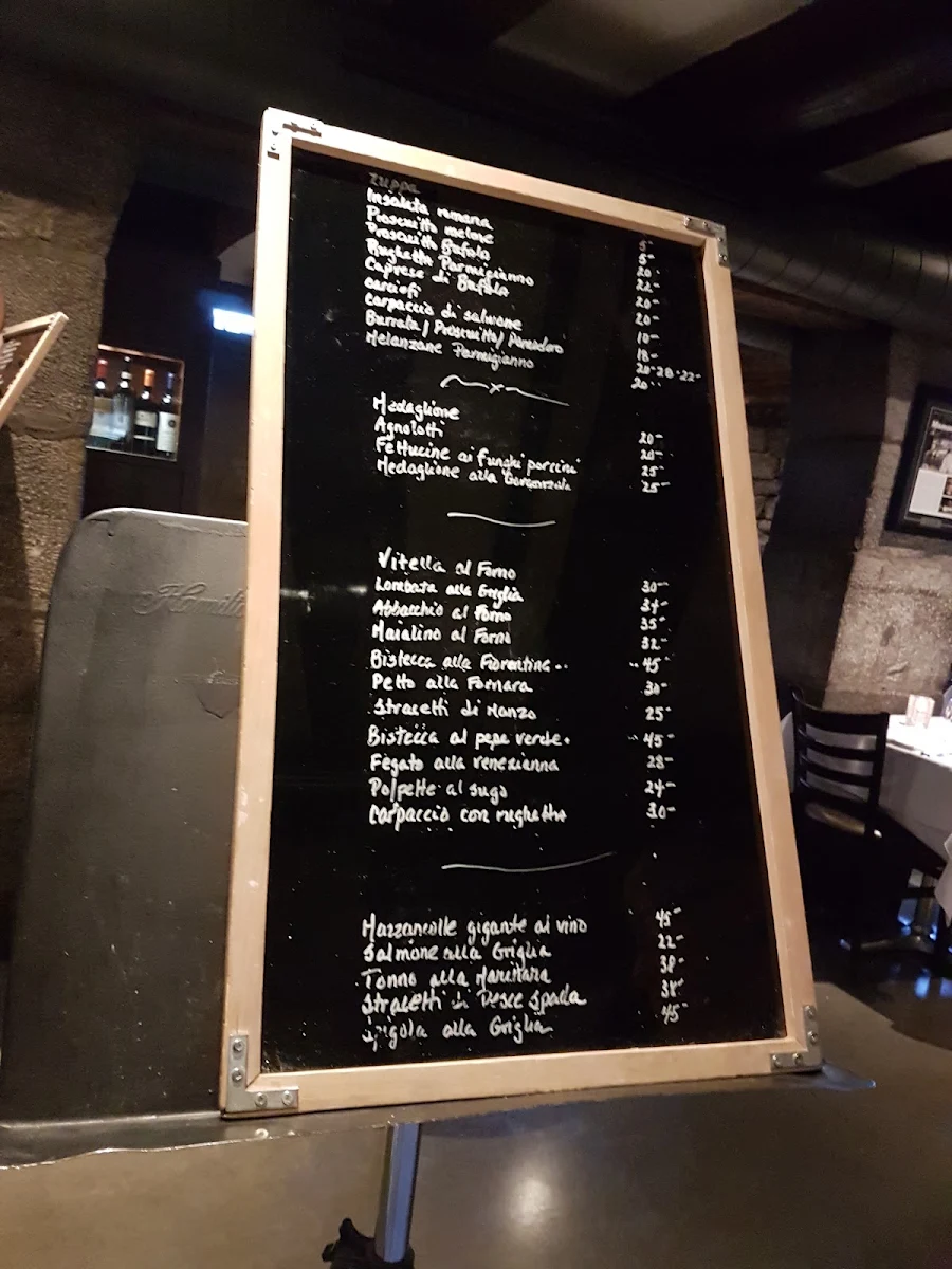 Menu, Restaurant Da Emma