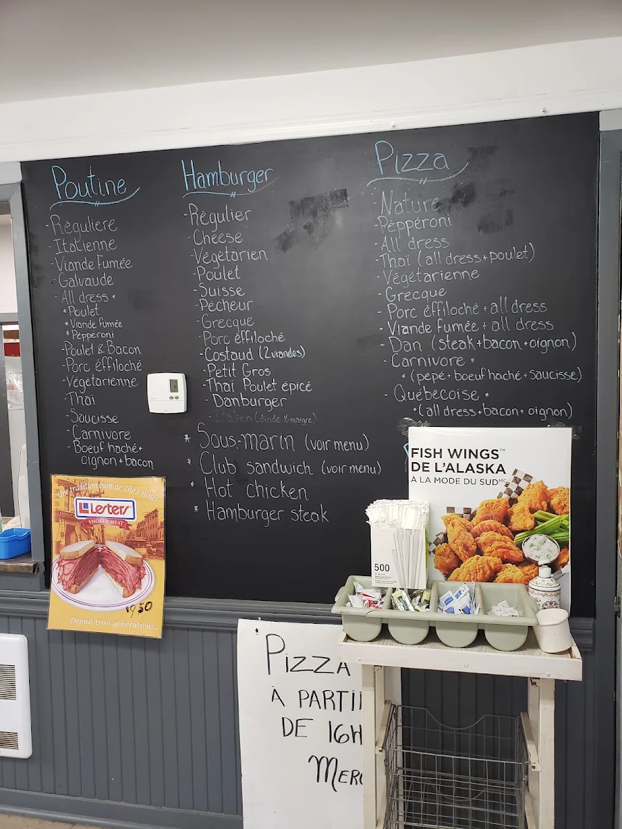 Menu, Casse-Croute Chez Jojo