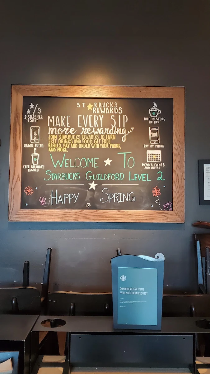 Menu, Starbucks Coffee Company