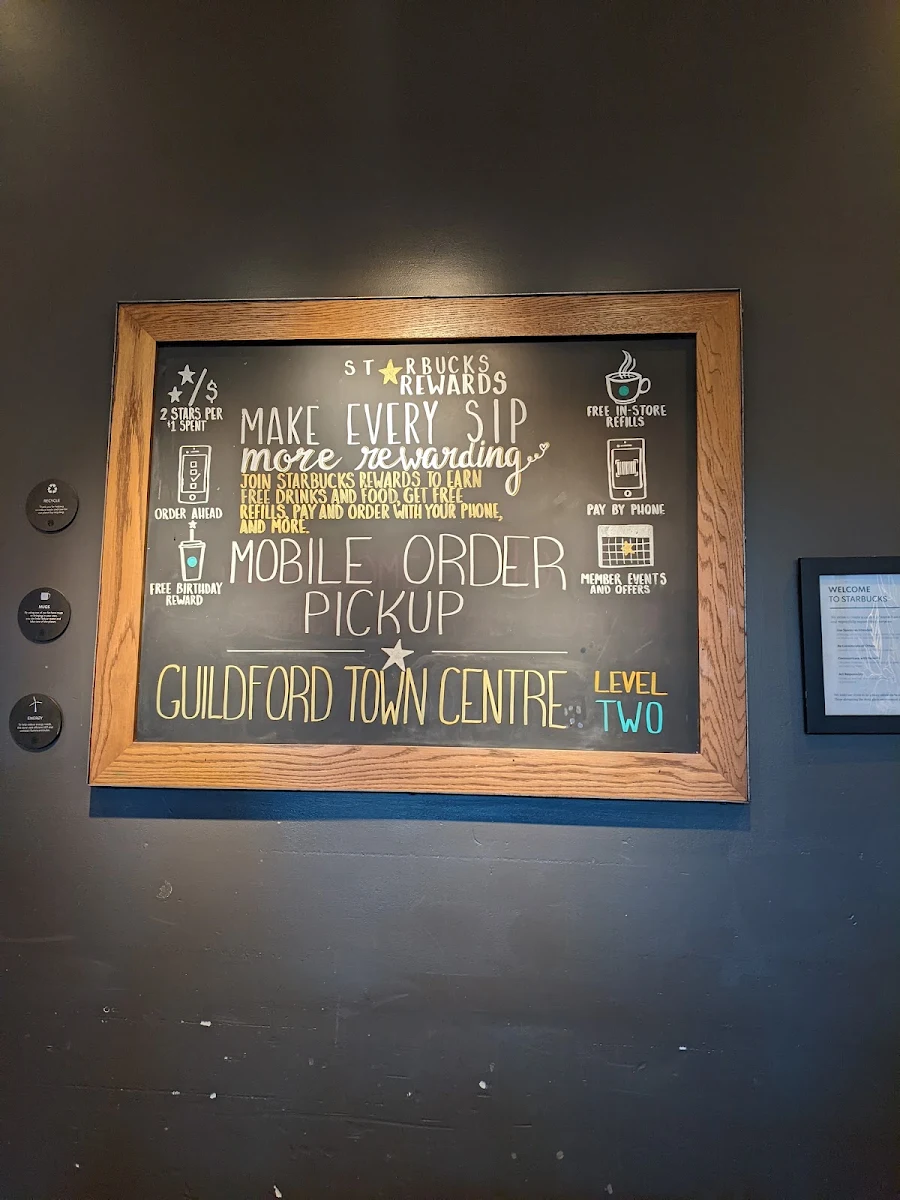 Menu, Starbucks Coffee Company