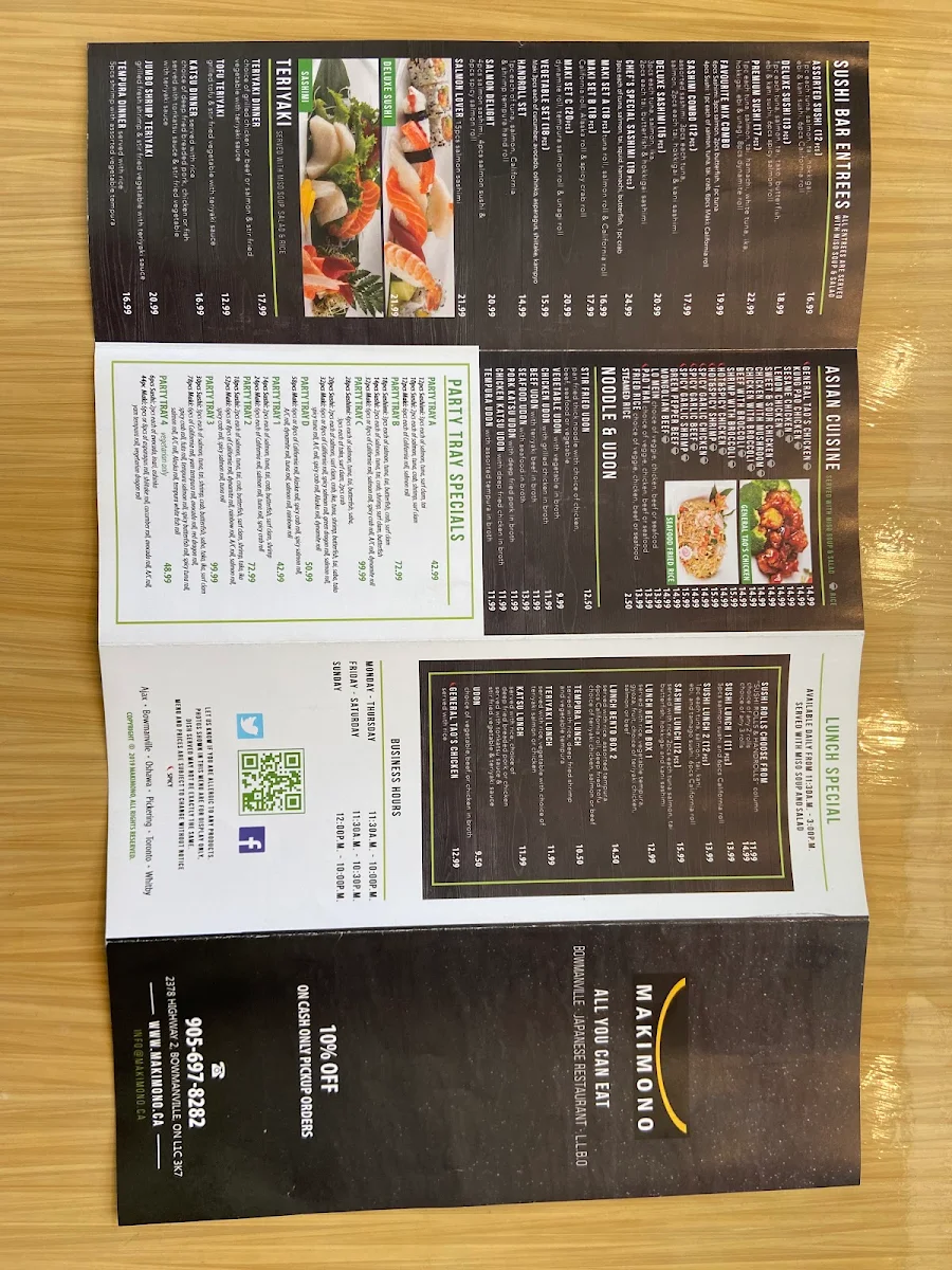 Menu, Makimono