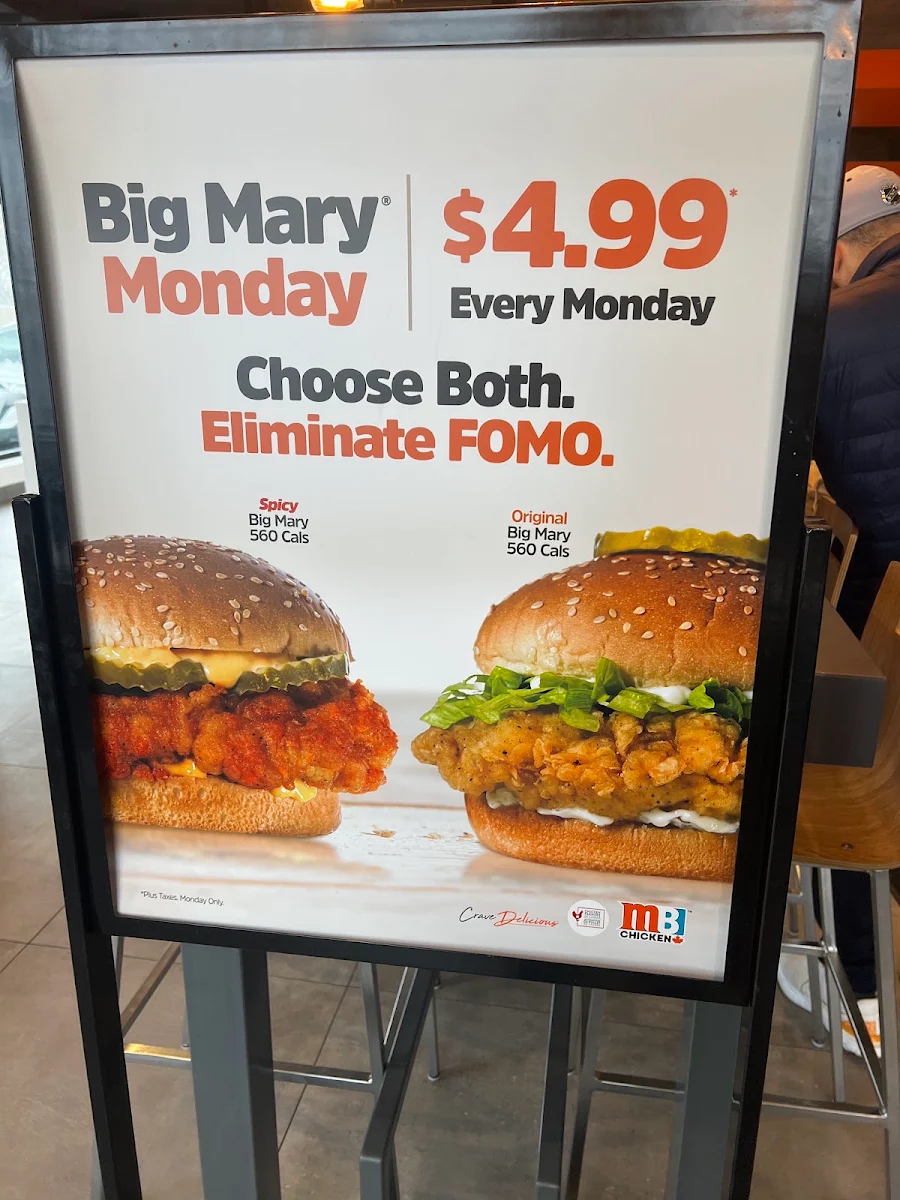 Menu, Mary Brown's Chicken