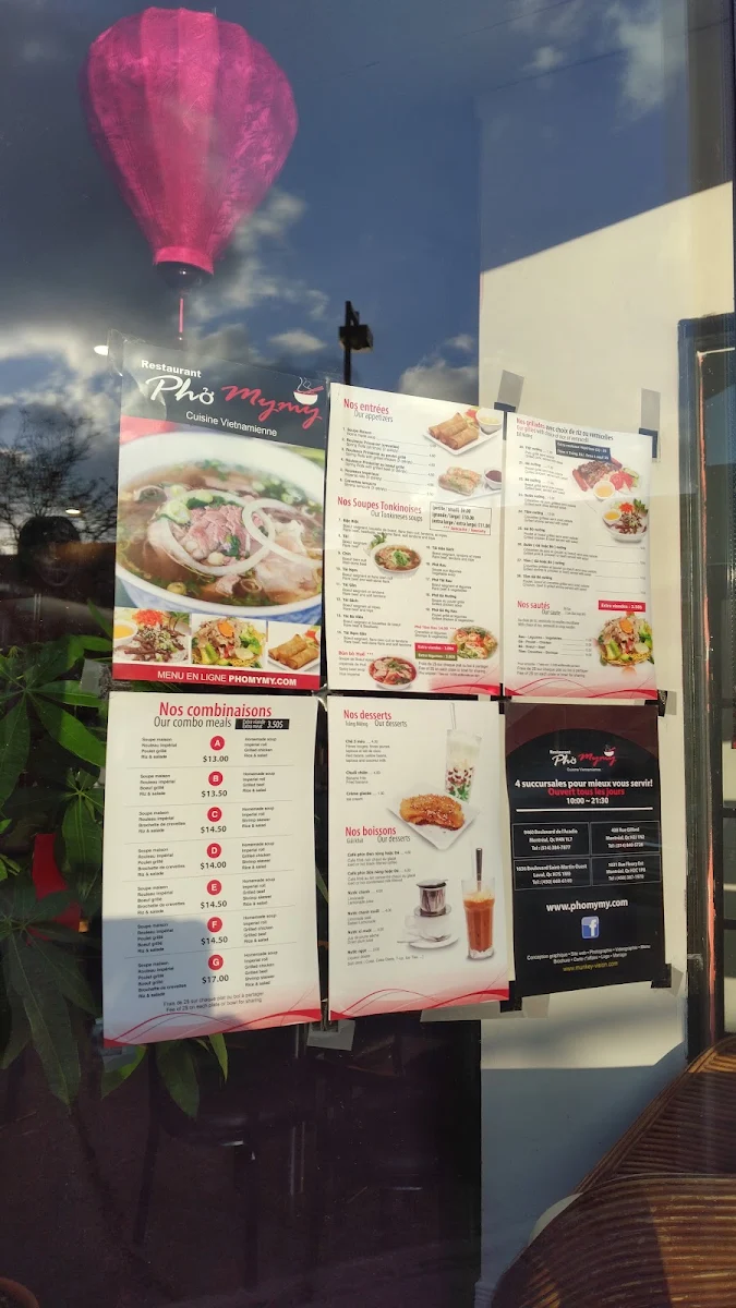 Menu, Pho Mymy