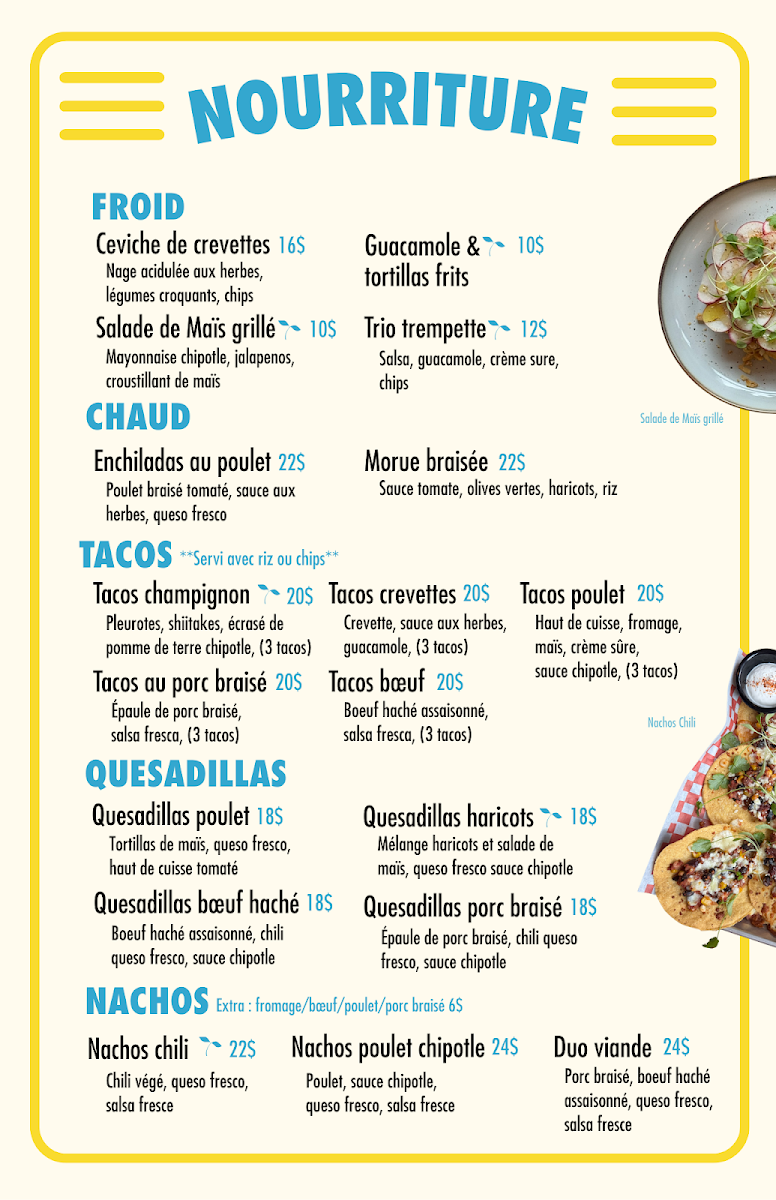 Menu, The Backyard of the Beerfest