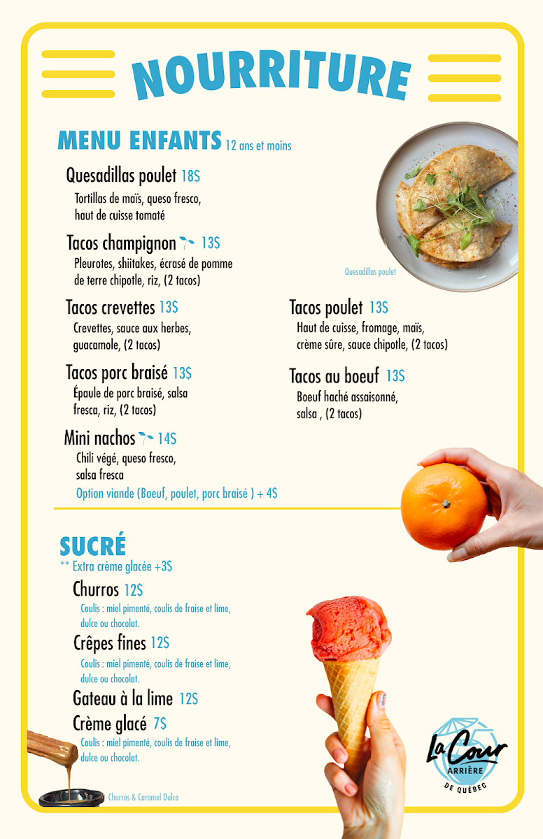 Menu, The Backyard of the Beerfest