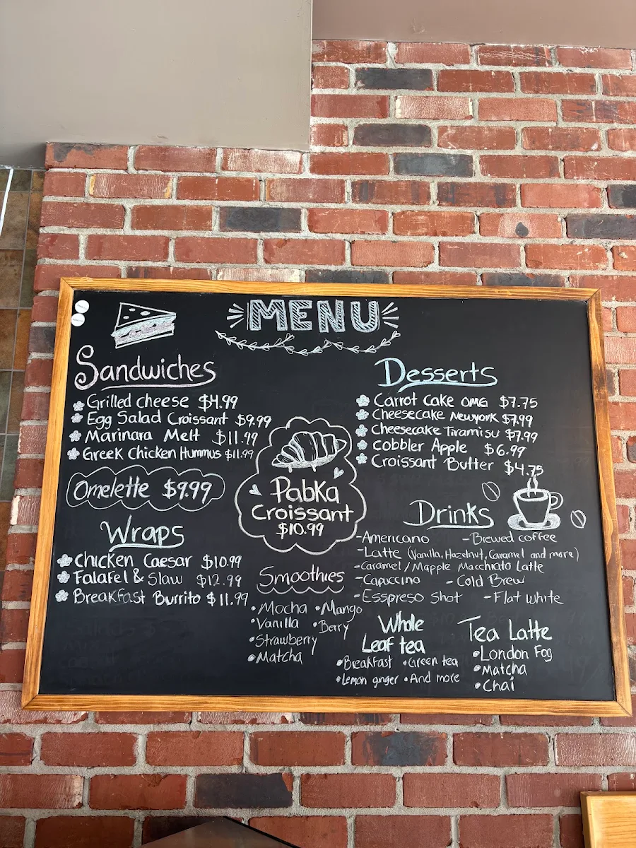 Menu, Flamingo Cafe