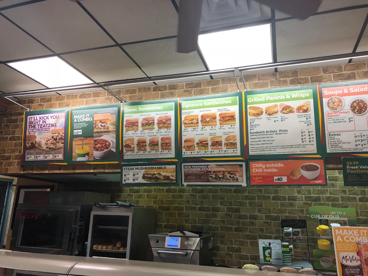 Menu, Subway