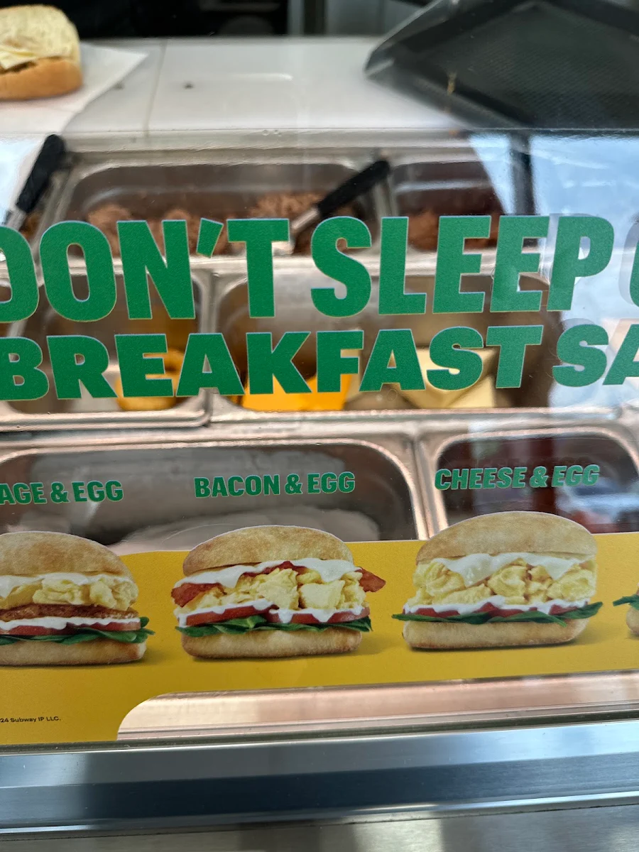 Menu, Subway