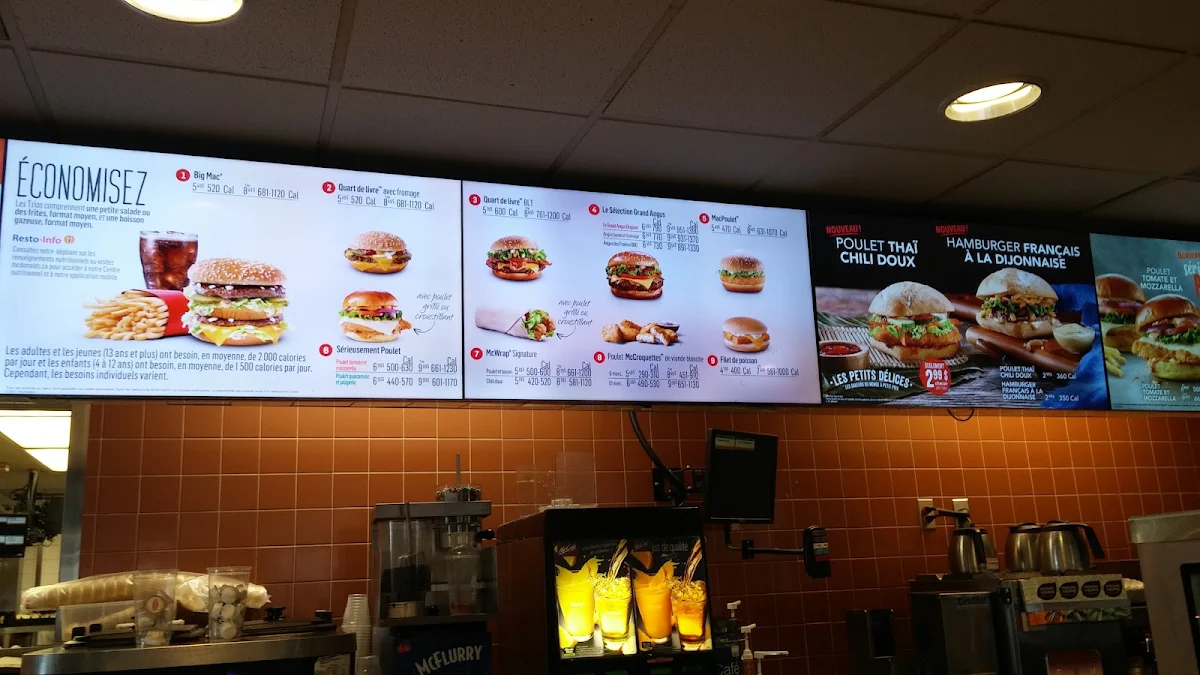 Menu, McDonald's