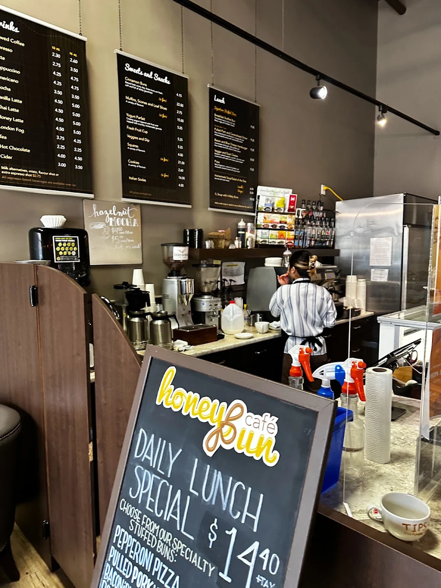 Menu, Honey Bun Café