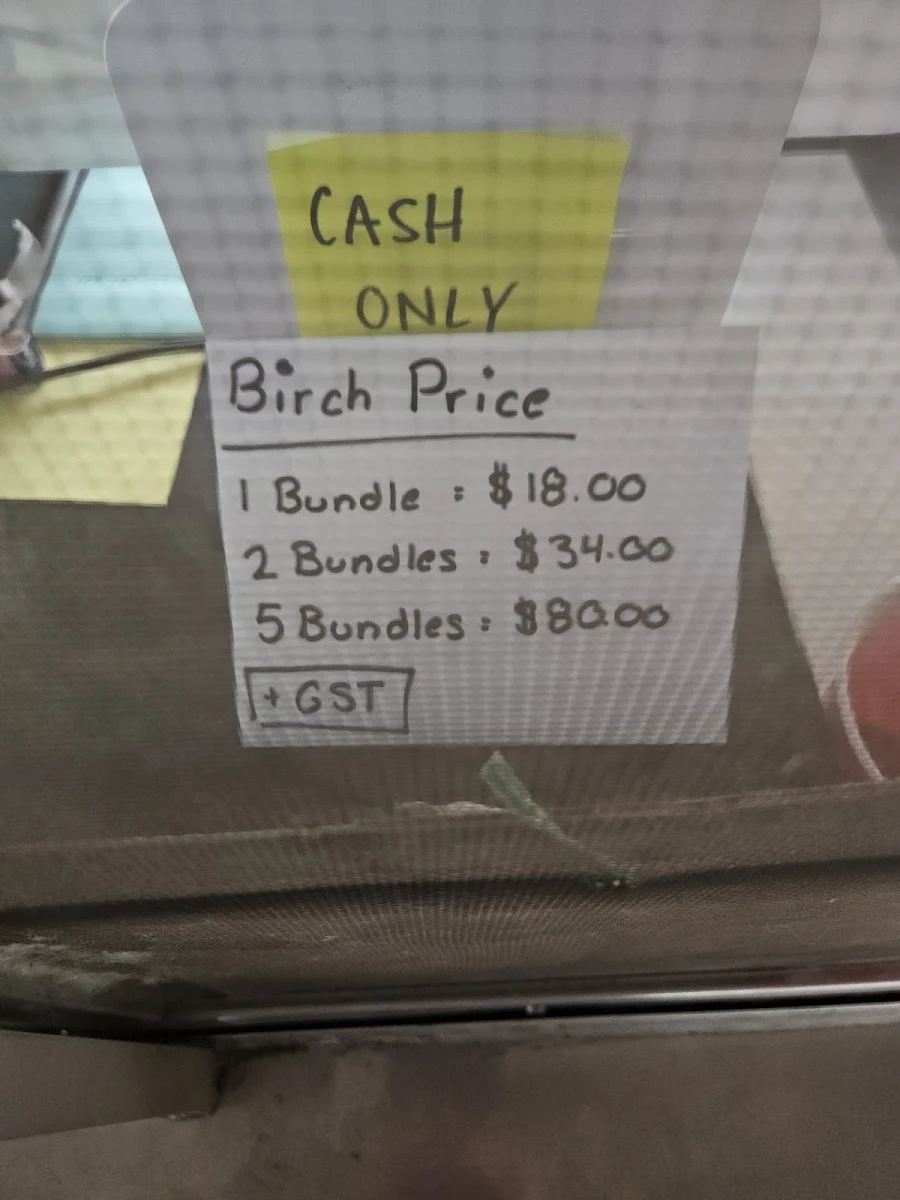 Menu, Asessippi Park Concession