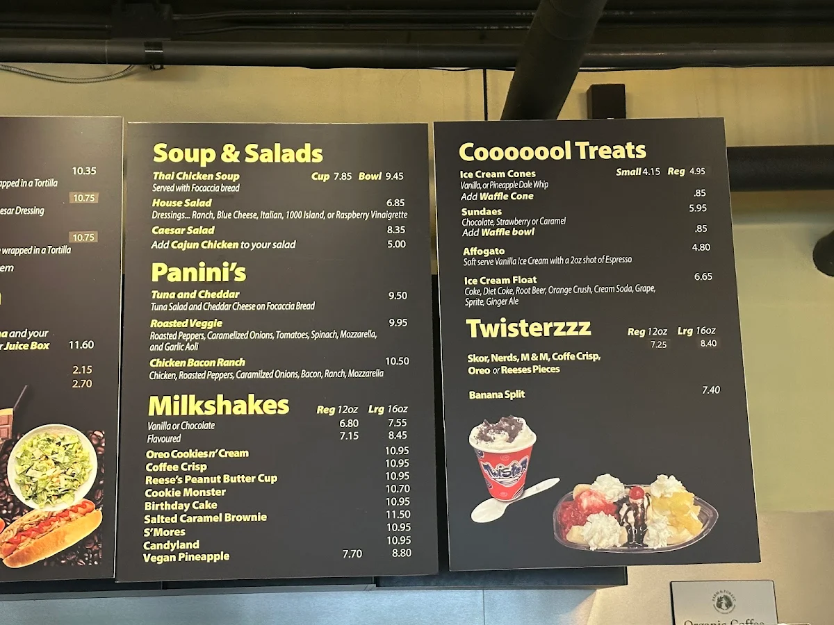 Menu, Politano Cafe