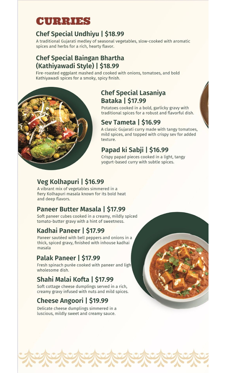 Menu, Foodine Restaurant - Indian Street Food & Thali