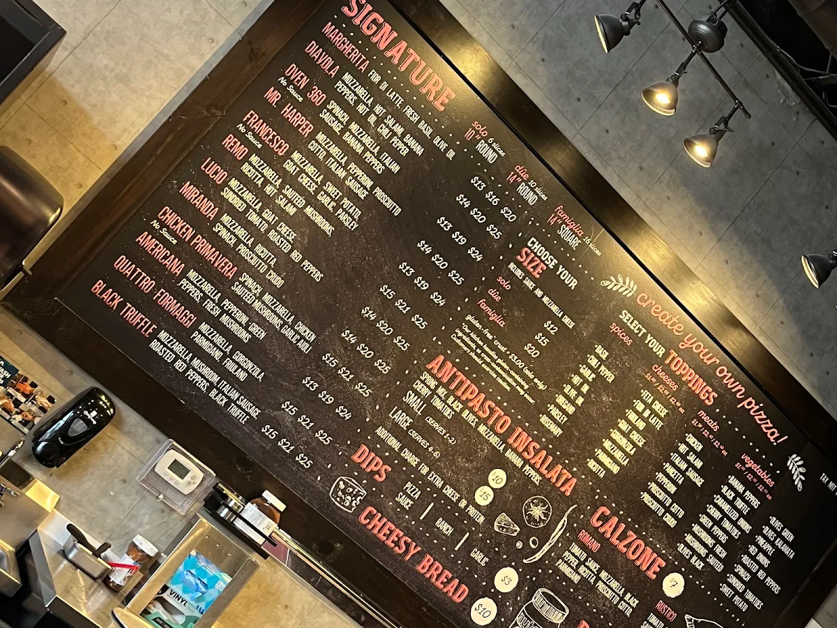 Menu, Oven 360 Walker