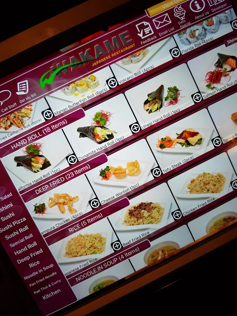 Menu, Wakame Sushi + Bubble Tea ( Asian All You Eat )