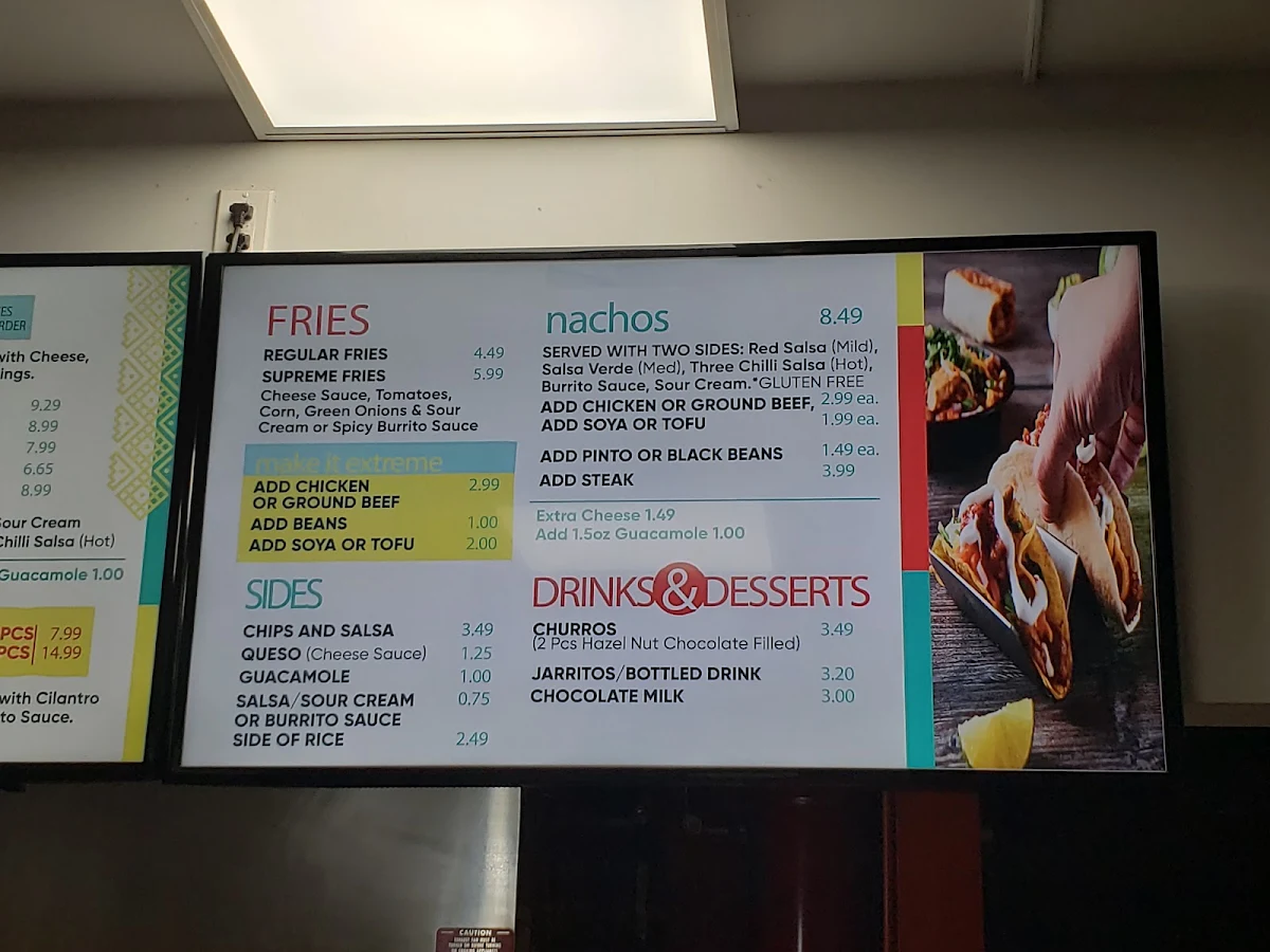 Menu, Fresh Burrito