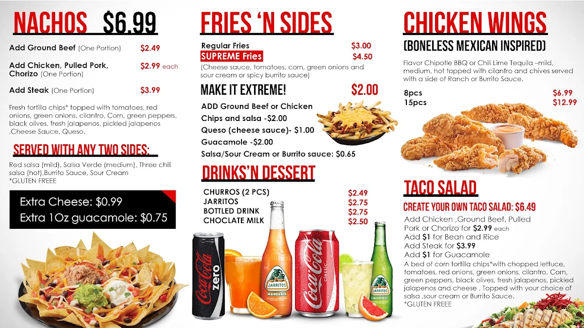 Menu, Fresh Burrito