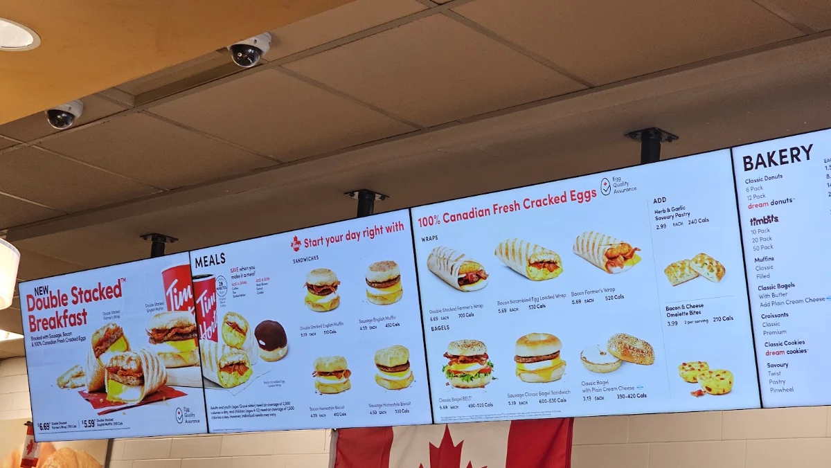Menu, Tim Hortons