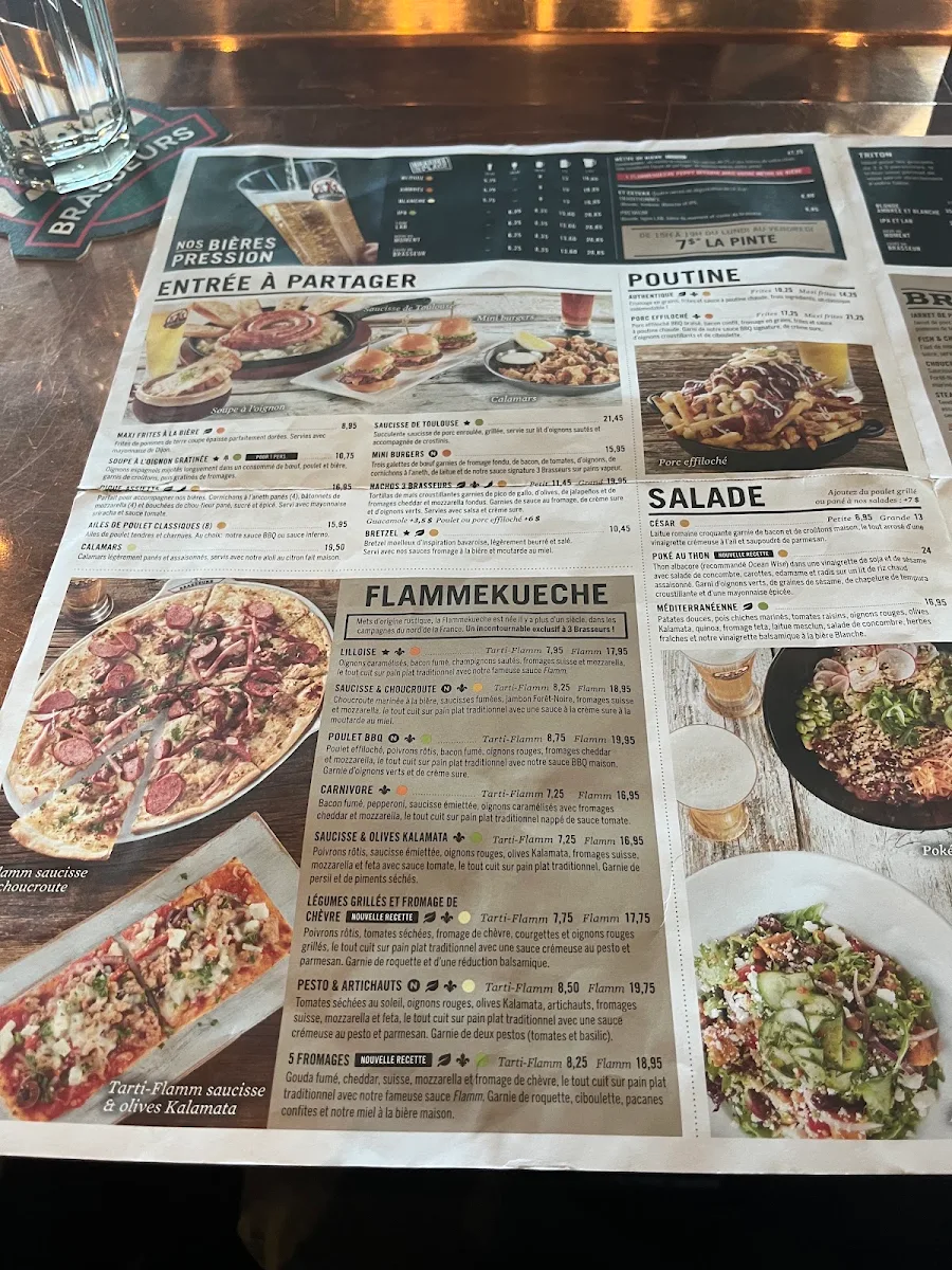 Menu, 3 Brasseurs - Centropolis Laval