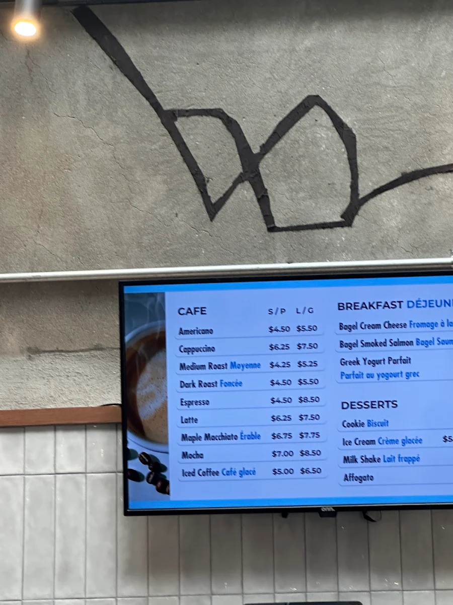 Menu, Westboro Beach Cafe