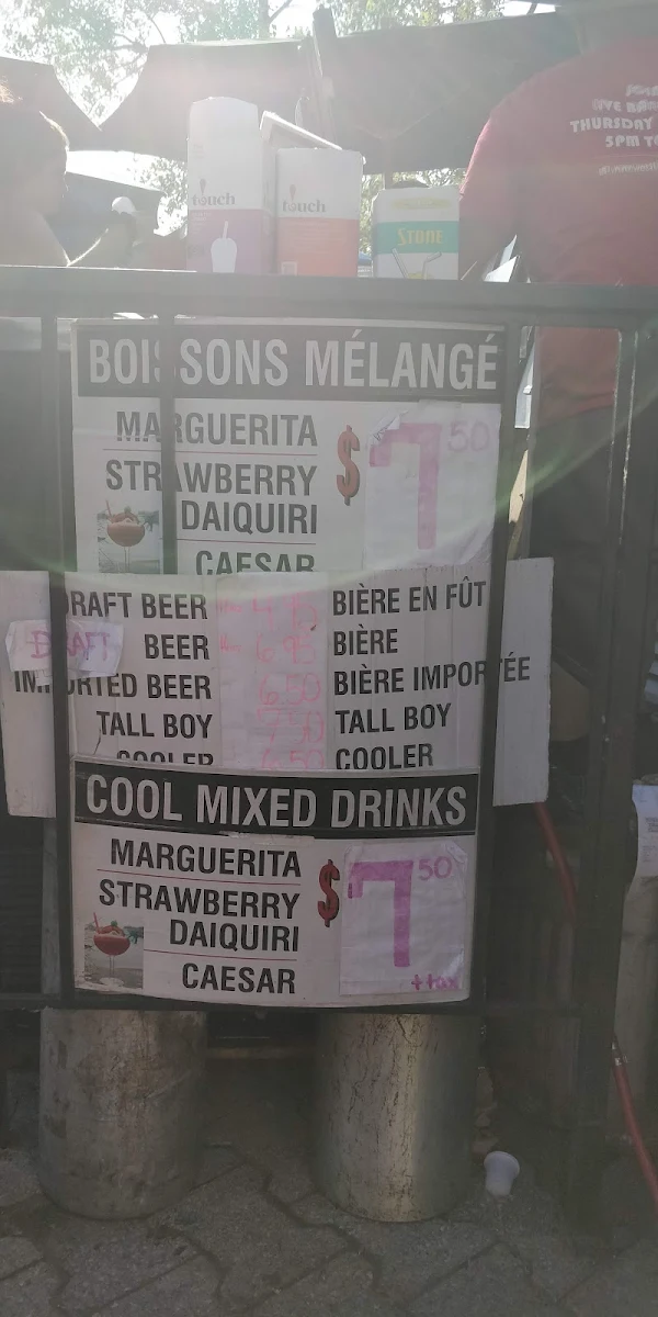 Menu, Westboro Beach Cafe