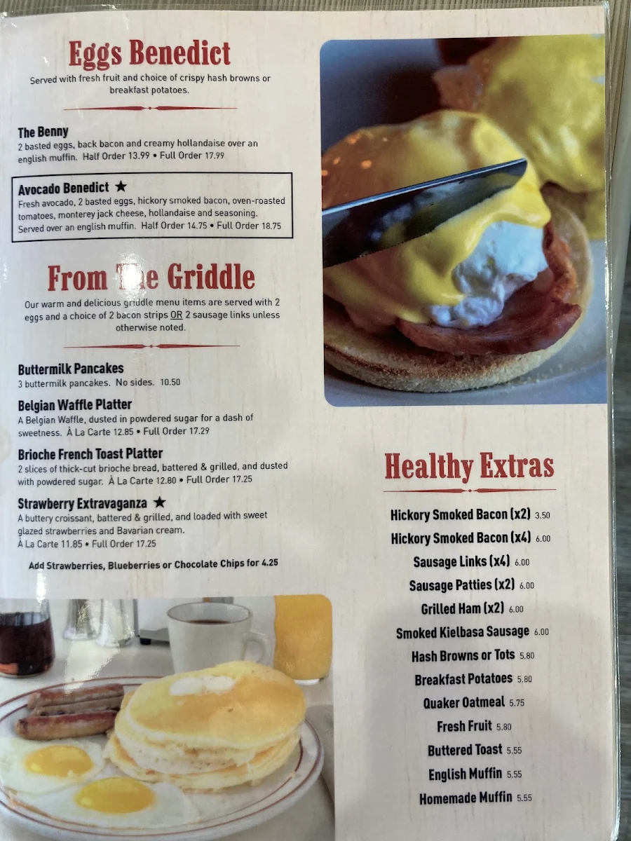Menu, Papi's Country Kitchen