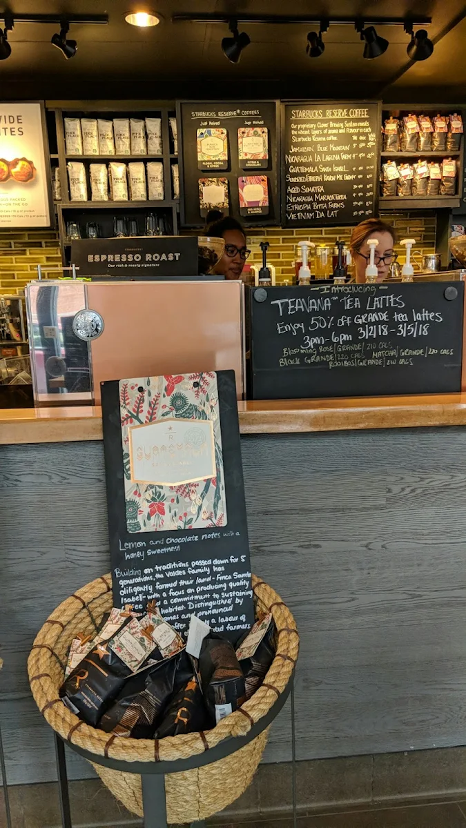 Menu, Starbucks Coffee Company