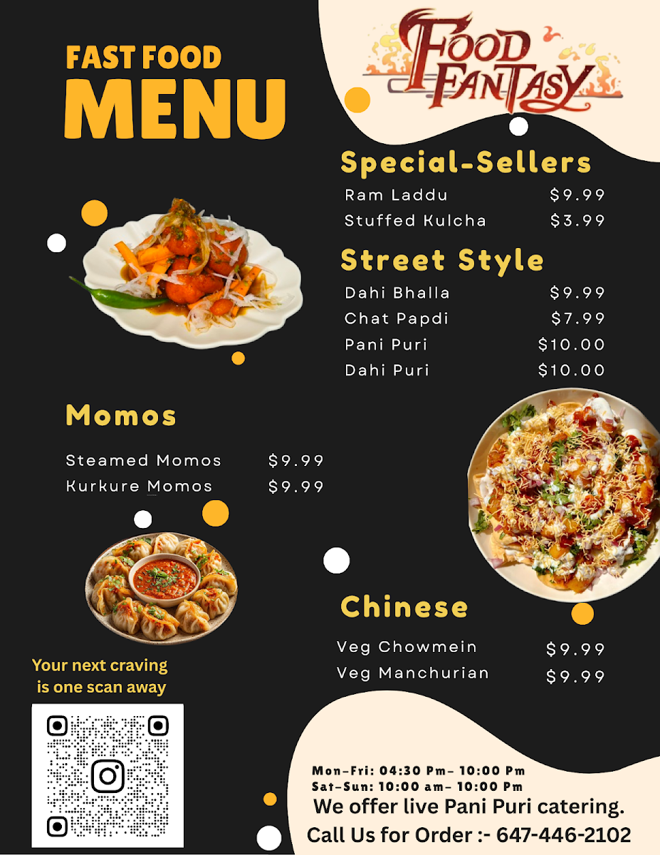 Menu, Food Fantasy