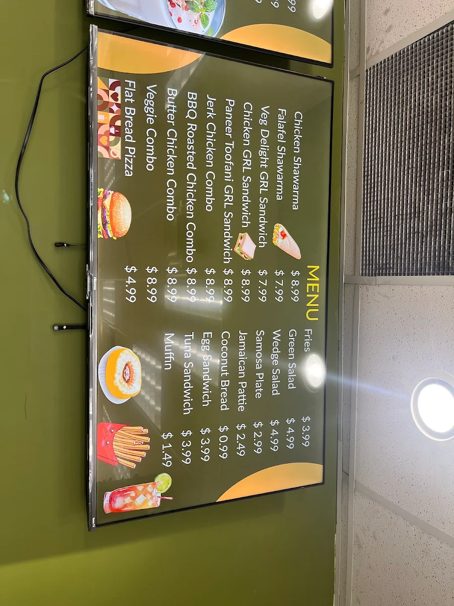 Menu, Crave UP Cafe