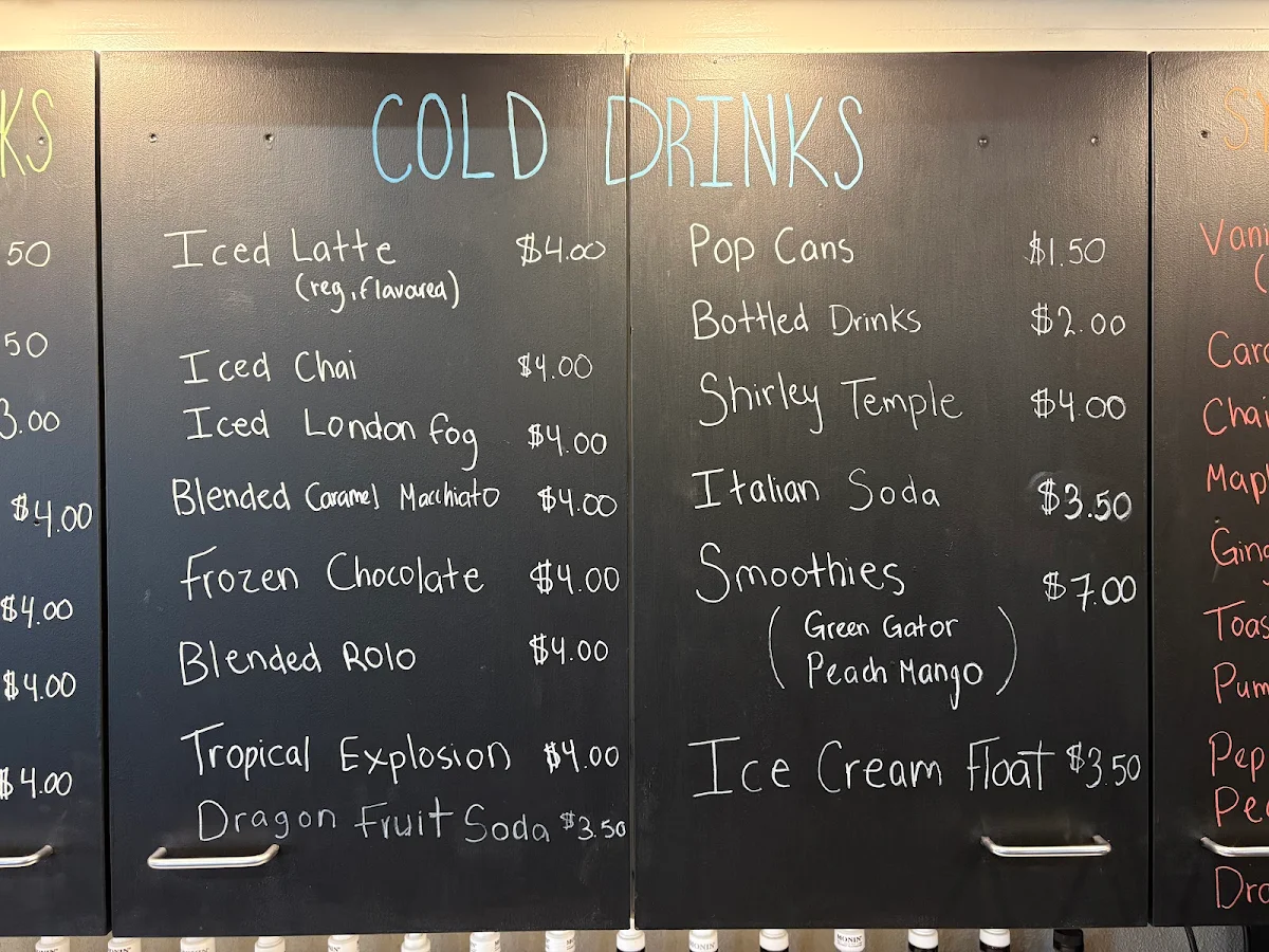 Menu, Bridge Cafe