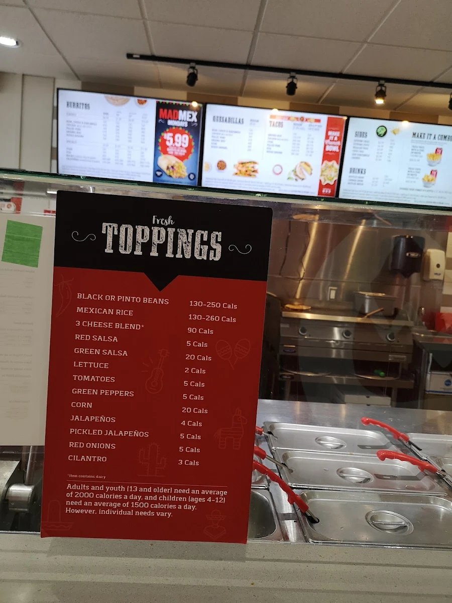 Menu, barBURRITO