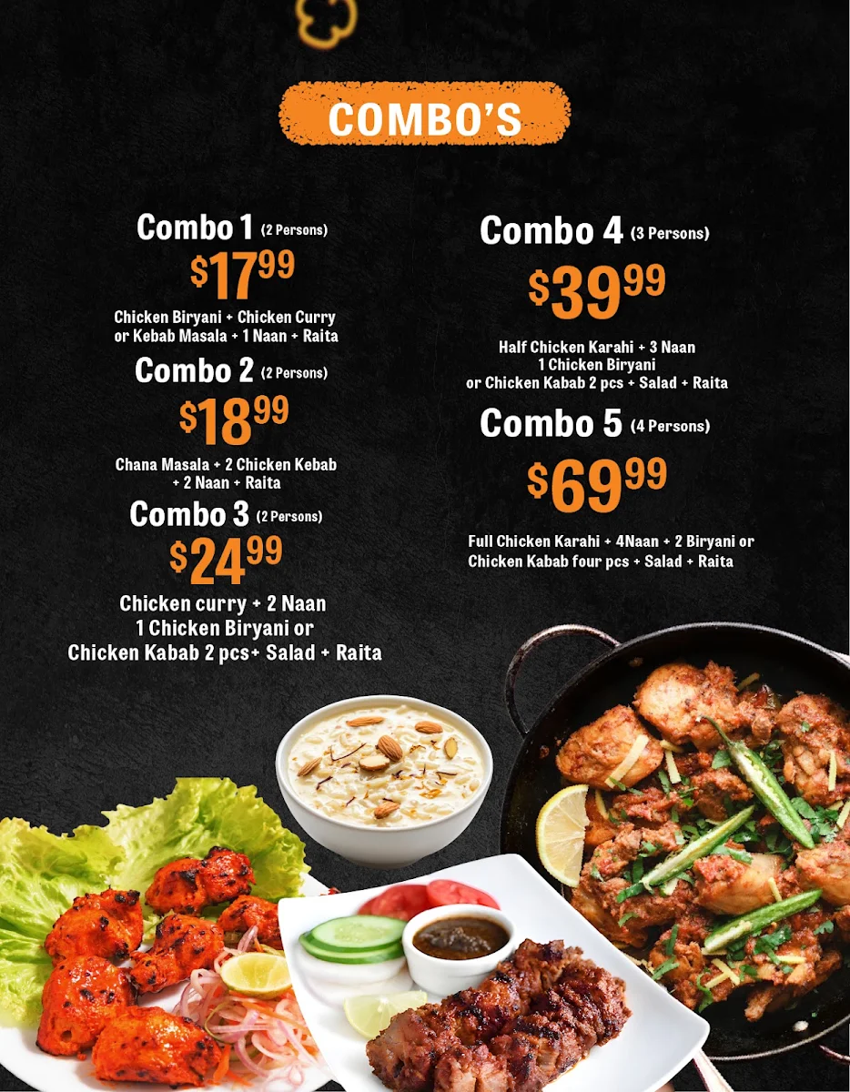 Menu, Lahori Xpress