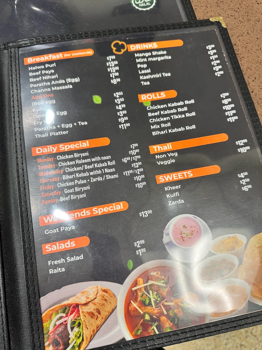 Menu, Lahori Xpress