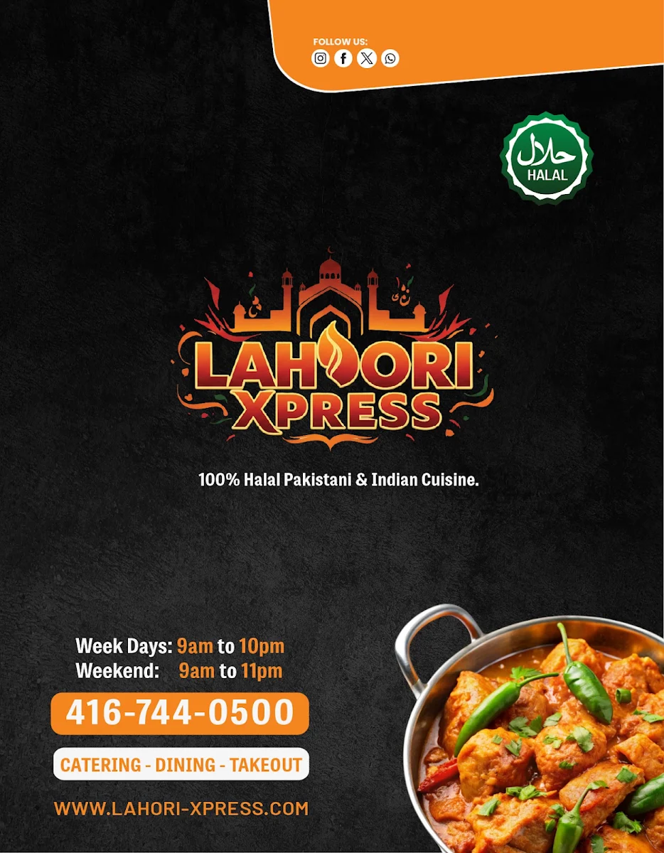 Menu, Lahori Xpress