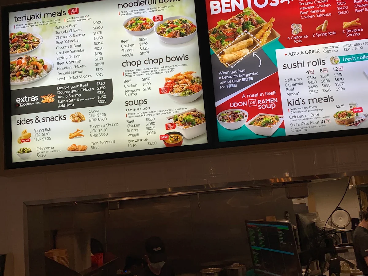 Menu, Edo Japan