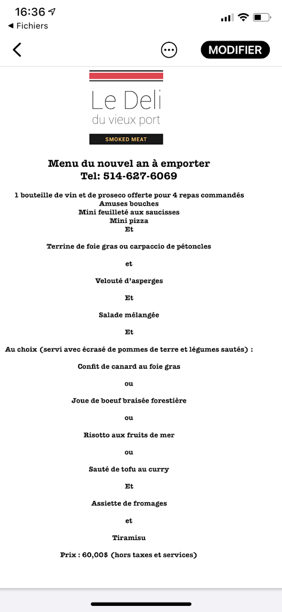 Menu photo 1