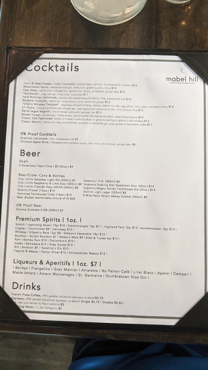 Menu, Mabel Hill Farm Kitchen & Marketplace