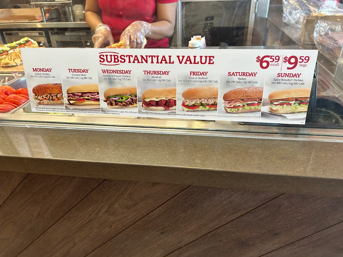 Menu, MR.SUB