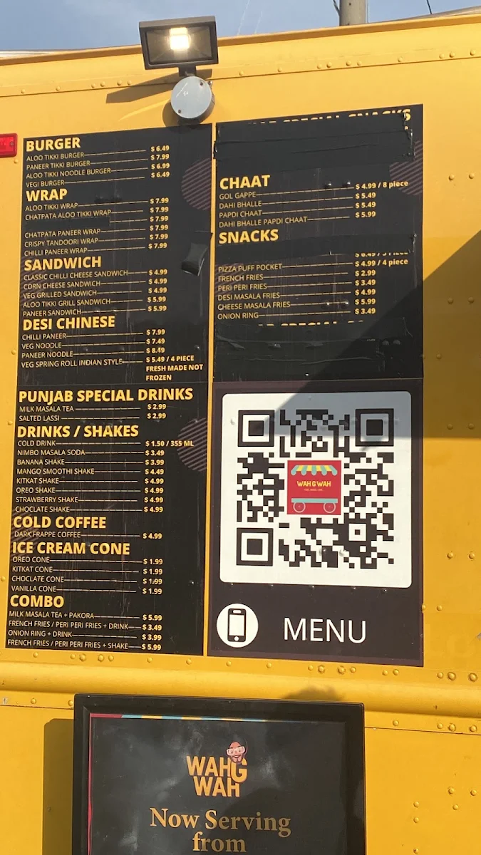 Menu, Wah G Wah