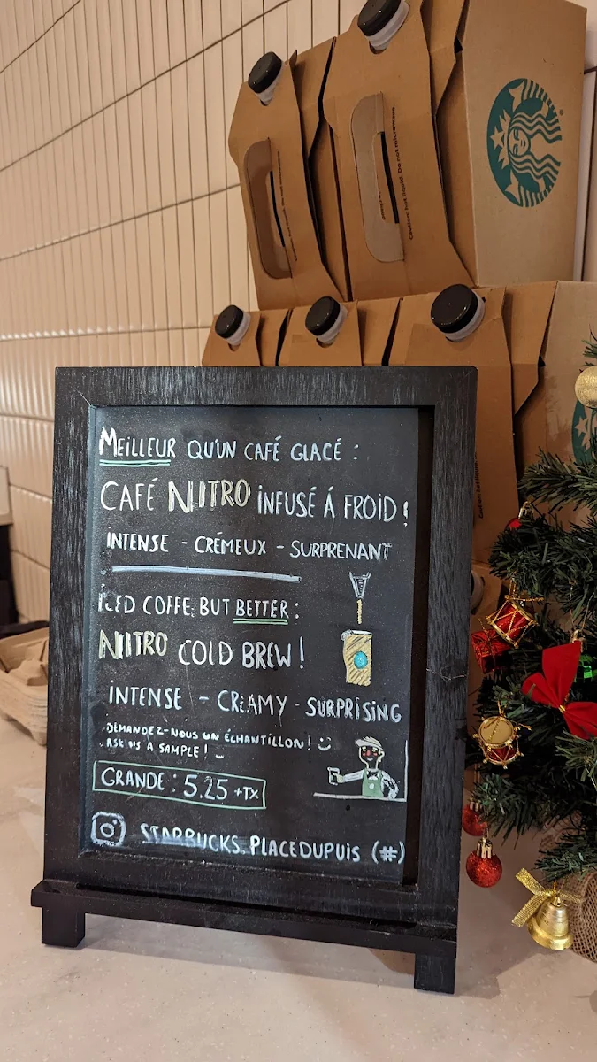 Menu, Starbucks Coffee Company