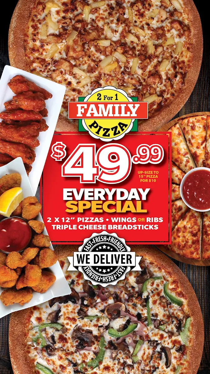 Menu, 2 for 1 Family Pizza 🍕 Brighton